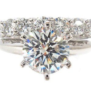 Platinum Prong 1.20 ct Diamond Engagement Ring Set